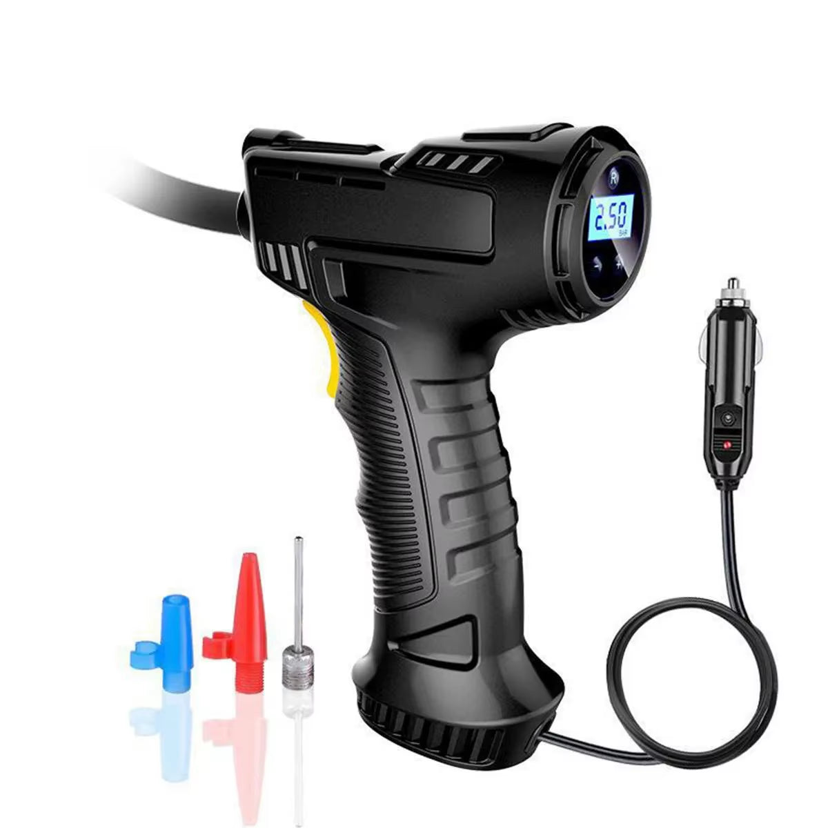 120W Handheld Inflatable Pump Portable Electric Digital Tire Inflator for Bicycle Balls Car Tire Air Compressor Auto Accessory